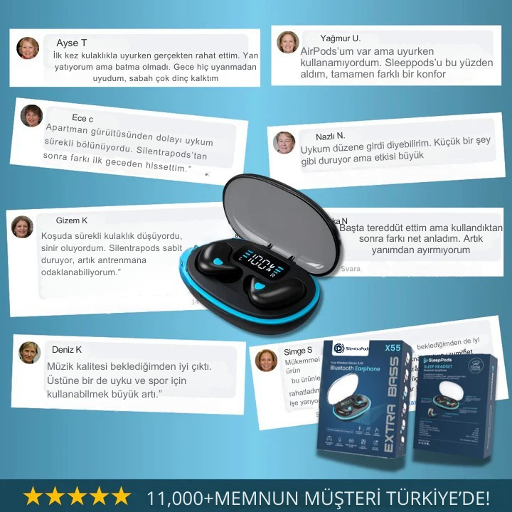 SilentraPods™ – Gece Boyunca Konforlu Kablosuz Kulaklık
