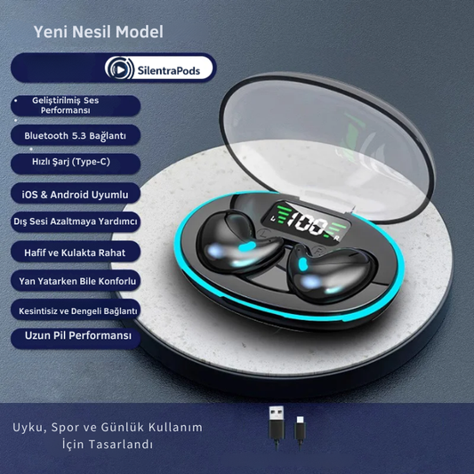 SilentraPods™ – Gece Boyunca Konforlu Kablosuz Kulaklık